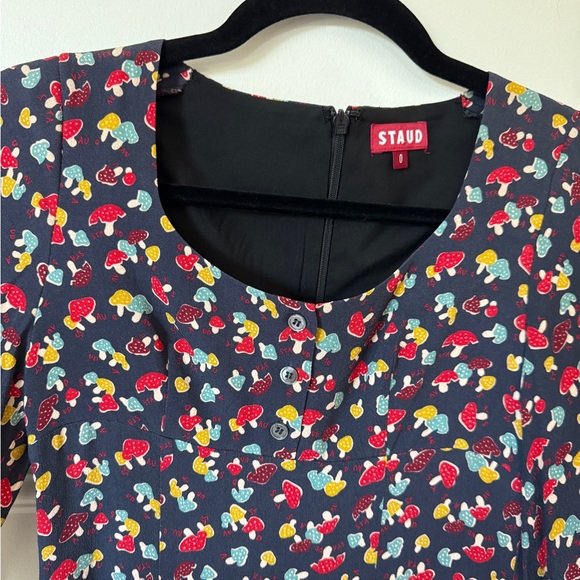 Staud Demi Mushroom Lara Midi Dress - Picture 7 of 8